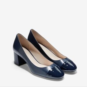 Cole Haan Dawna Grand Pump Marine Blue Patent Leather Womens Size 7
